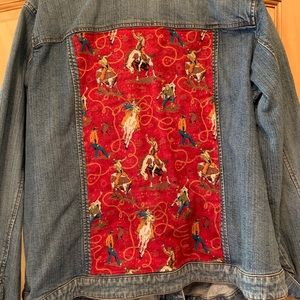 Western Serape Jean Jacket